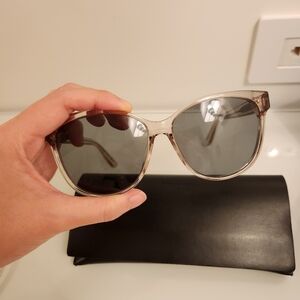 Saint Laurent Unisex SL M23K 58mm Clear-Framed Sunglasses